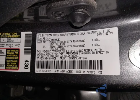 2019 Toyota Tacoma Trd Sport from USA, damaged, VIN 3TMAZ5CN0KM094458